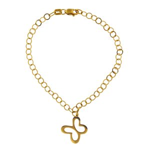 Pulsera Mariposa en Plata con Ba&ntilde;o de Oro