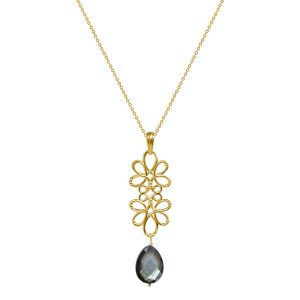 Dije Serenata con Piedra en Plata con Ba&ntilde;o de Oro