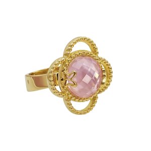 Anillo Ros&eacute; en Plata con Ba&ntilde;o de Oro M-G