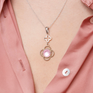 SET ESPECIAL ROS&Eacute; PLATA E2847 Broqueles Ros&eacute; en Plata P2914 Dije Ros&eacute; en Plata