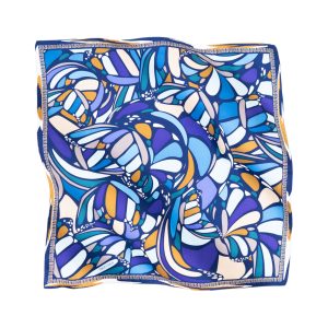 Mascada 54 Mariposa Abstracta Azul Acero