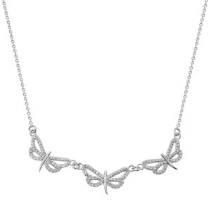 Collar Lib&eacute;lulas en Plata con Circonias